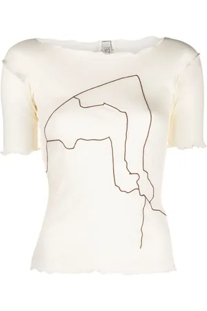 Baserange Camiseta con costuras expuestas