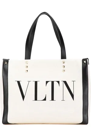 VALENTINO GARAVANI Bolso satchel Rockstud VLTN pequeño de lona 2018-2024