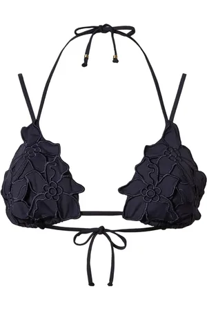 Twin-Set Top de bikini con aplique floral