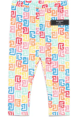 Balmain Leggins con motivo del logo