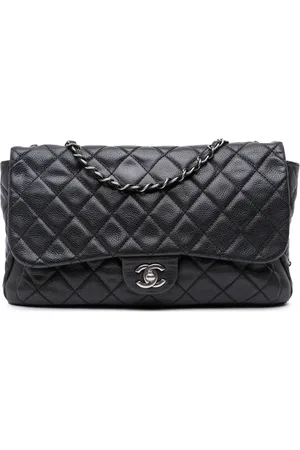 CHANEL Bolso de hombro Now and Forever Flap grande acolchado de cuero caviar 2013-2014
