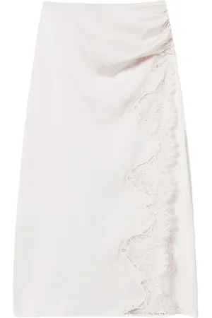 Twin-Set Falda midi con aplique de encaje