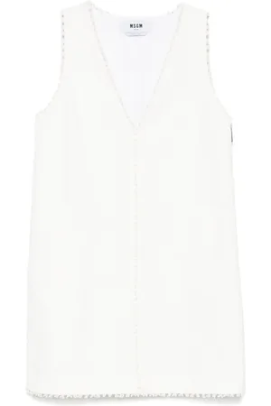 Msgm Vestido corto deshilachado