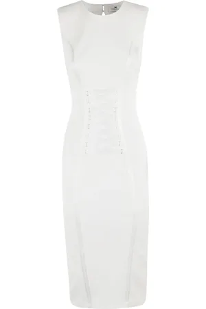 Elisabetta Franchi Vestido midi con espalda descubierta