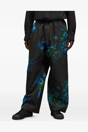 Y-3 Pantalones de chándal con estampado abstracto