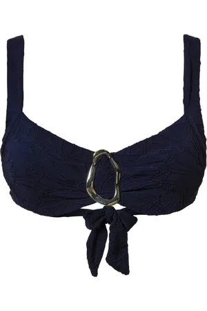 Twin-Set Top de bikini con motivo de hojas