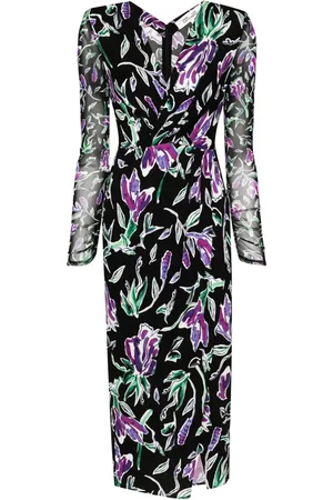 Diane von Furstenberg Vestido midi con estampado floral
