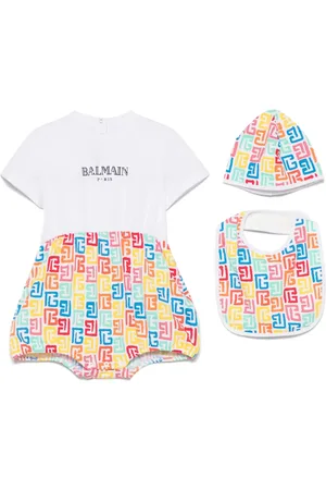 Balmain Set de tres peleles con logo estampado
