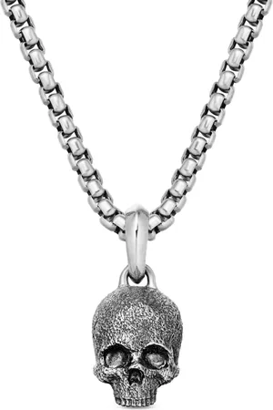 David Yurman Amuleto Memento Mori Skull de 16 mm en plata de ley