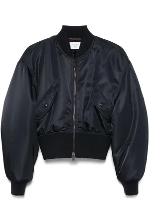 Saint Laurent Chaqueta bómber corta con cremallera
