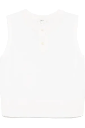 Vince Top de punto con cuello henley