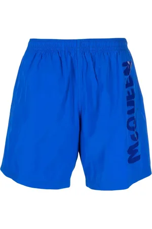 Alexander McQueen Bañador con logo estampado