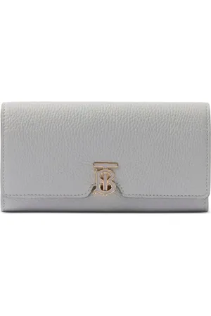Burberry Cartera granulada con placa con logo