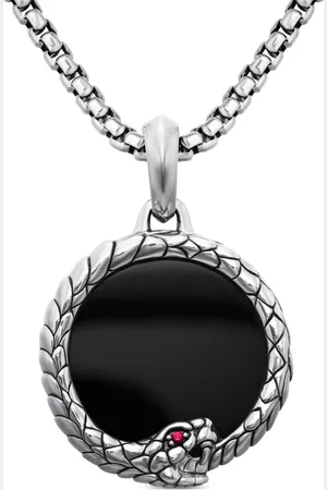 David Yurman Amuleto Cairo Ouroboros en plata de ley de 25 mm