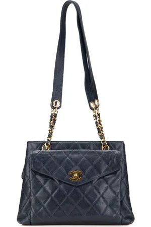 CHANEL Bolso shopper Front Pocket Chain acolchado de cuero caviar 1996-1997