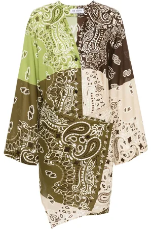 The Attico Vestido corto con estampado de cachemira