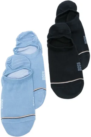 HUGO BOSS Pack de dos pares de calcetines con logo en intarsia