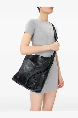 Marine Serre Bolso shopper con logo en relieve