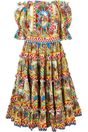 Dolce & Gabbana Vestido estampado Sicilian Carretto