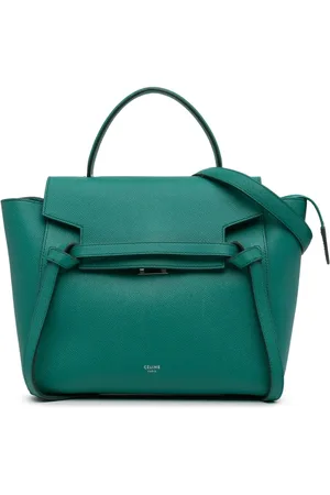 Céline Bolso satchel mini de piel de becerro granulada 2017