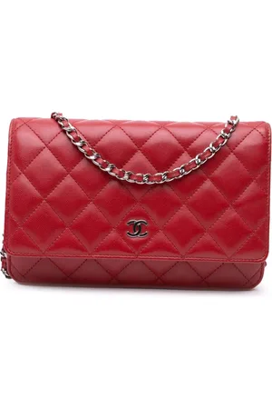 CHANEL Bandolera en piel de borrego con logo CC y correa de cadena 2013-2014
