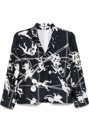 Thom Browne Abrigo con estampado gráfico