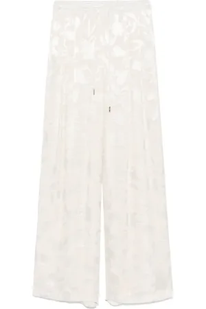 ERMANNO SCERVINO Pantalones con motivo floral en jacquard