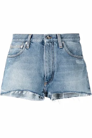 OFF-WHITE Pantalones vaqueros cortos con logo estampado