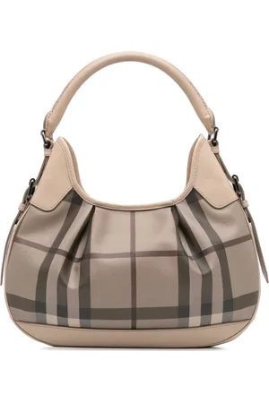 Burberry Bolso hobo Brooklyn de lona revestida a cuadros 2000-2017