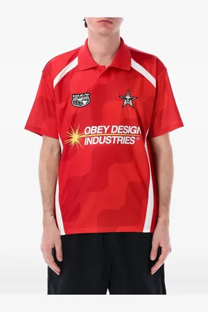 Obey Polo con estampado gráfico