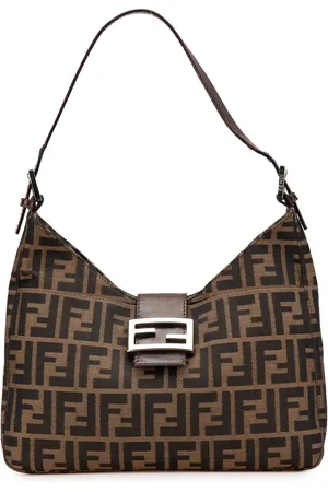 Fendi Bolso de hombro de lona con motivo del monograma Zucca característico 2000-2010