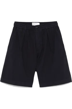 Universal Works Pantalones cortos de tejido seersucker con pliegues