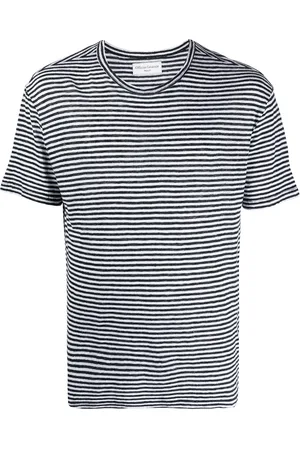 OFFICINE GENERALE Camiseta con rayas horizontales