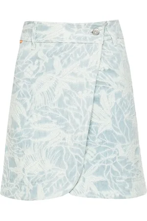 HUGO BOSS Falda vaquera con motivo floral