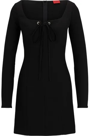 HUGO BOSS Vestido corto de manga larga