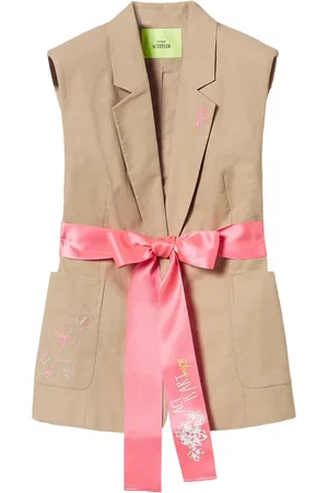 Twin-Set Blazer sin mangas con cinturón