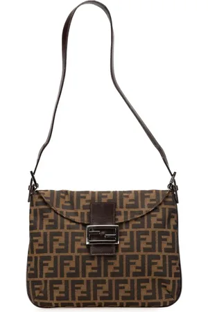 Fendi Bolso de hombro de lona con motivo del monograma Zucca característico 2000-2010
