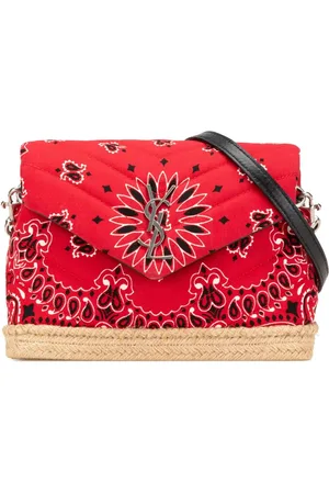 Saint Laurent Bandolera Loulou Toy de algodón con estampado Bandana 2018