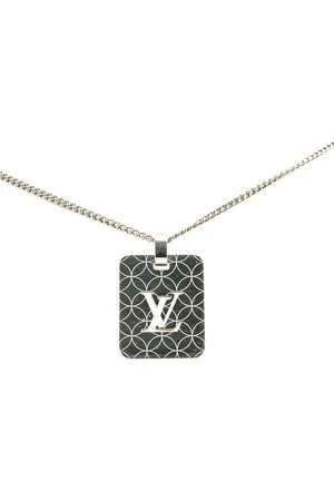 LOUIS VUITTON Collar con colgante Champs Elysees de acero inoxidable 2000-2024