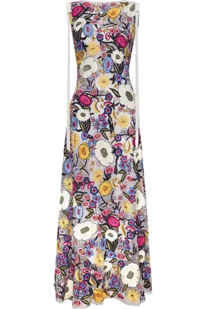 RACHEL GILBERT Vestido Lyra con bordado floral