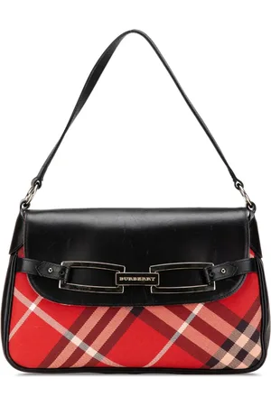 Burberry Bolso de hombro Supernova Check de lona 20st Century