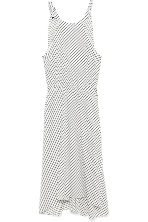 Liu Jo Vestido midi a rayas de popelina