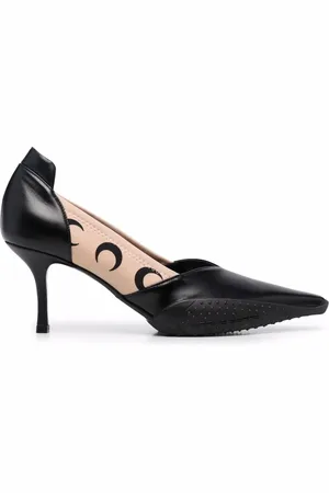 Marine Serre Zapatos de tacón con motivo de luna creciente