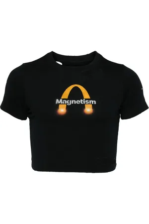 DOUBLET Camiseta Magnetism con efecto envejecido