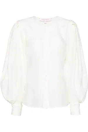 Carolina Herrera Top tipo blazer con manga farol