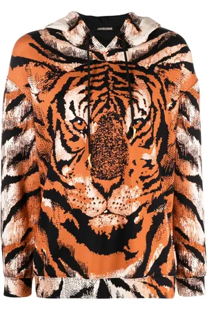 Roberto Cavalli Sudadera con capucha y motivo de tigre