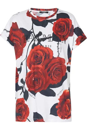Balmain Camiseta con estampado Roses