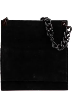 Gucci Bolso de hombro en ante y madera con cadena 2000-2015