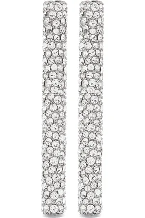 Alexander McQueen Pendientes T-Bar con joyas