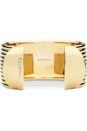 Salvatore Ferragamo Brazalete Gancini a rayas
